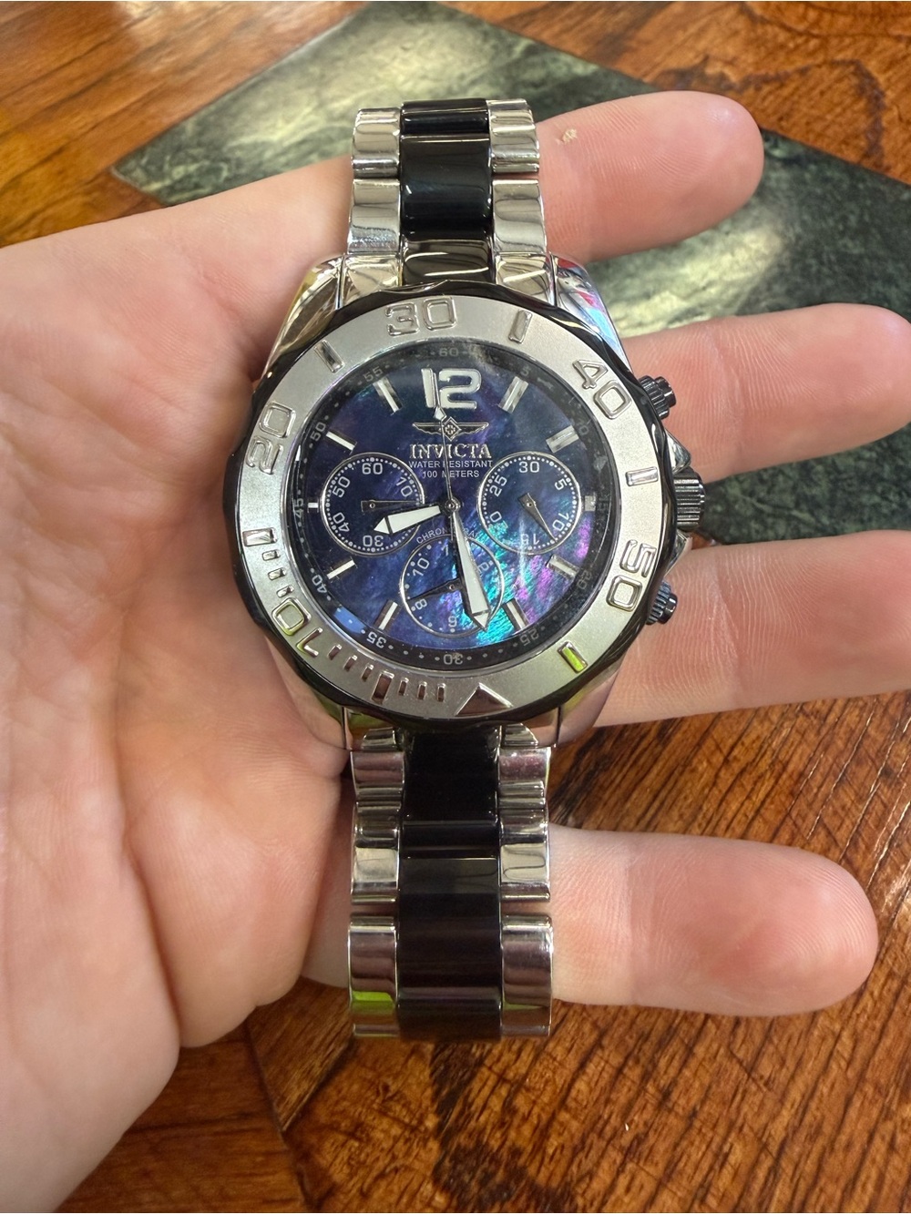 INVICTA Swiss Mechanical Chronometer Chronograph Wristwatches model 4728 NIB